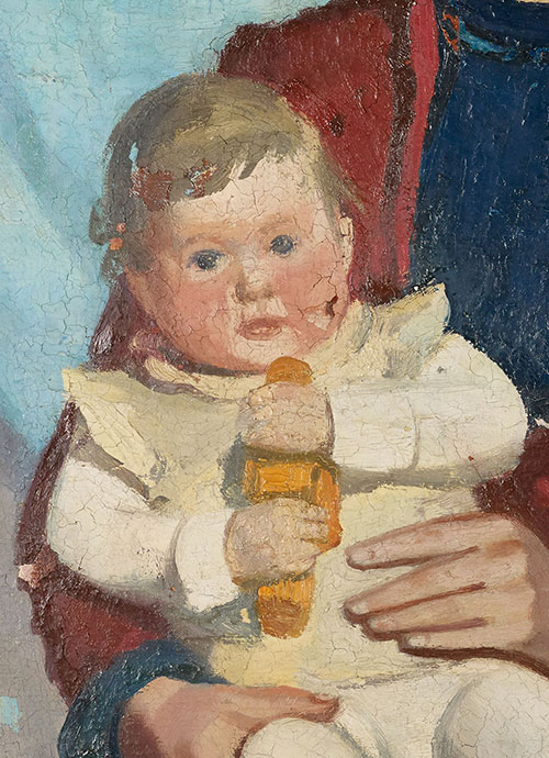 Detail aus Karl-Erich Schaefer: Frau mit Kind auf dem Schoß